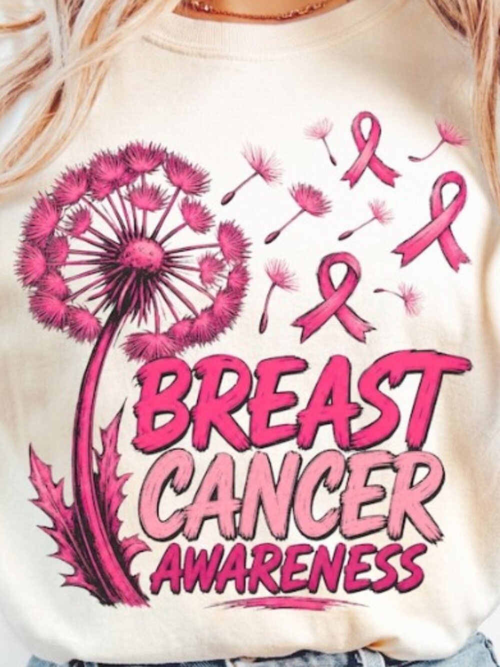Breast Cancer Awareness Shirt, Pink Ribbon Shirt - Picture 2 of 4